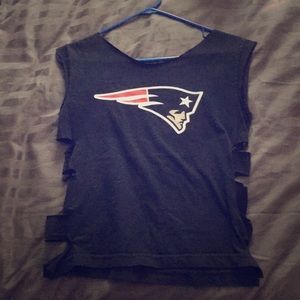 Patriots tank with cut out on the side